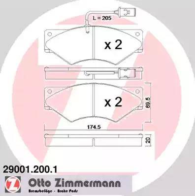 Zimmermann 29001.200.1 - Bremžu uzliku kompl., Disku bremzes ps1.lv