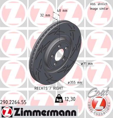 Zimmermann 290.2264.55 - Bremžu diski ps1.lv