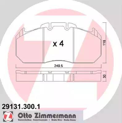 Zimmermann 29131.300.1 - Bremžu uzliku kompl., Disku bremzes ps1.lv