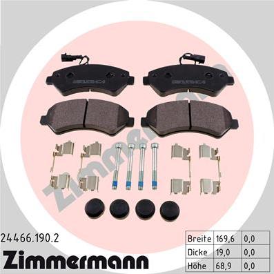 Zimmermann 24466.190.2 - Bremžu uzliku kompl., Disku bremzes ps1.lv