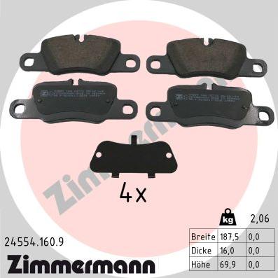 Zimmermann 24554.160.9 - Bremžu uzliku kompl., Disku bremzes ps1.lv