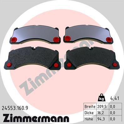 Zimmermann 24553.160.9 - Bremžu uzliku kompl., Disku bremzes ps1.lv