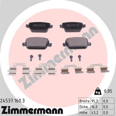 Zimmermann 24537.160.3 - Bremžu uzliku kompl., Disku bremzes ps1.lv