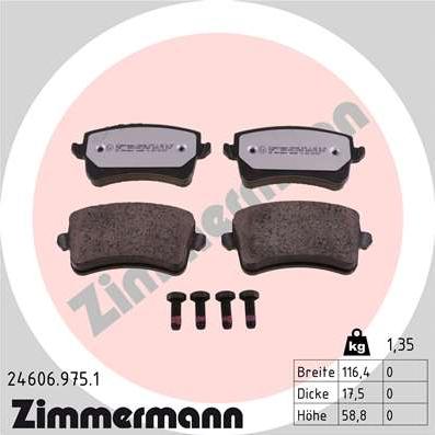 Zimmermann 24606.975.1 - Bremžu uzliku kompl., Disku bremzes ps1.lv