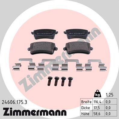 Zimmermann 24606.175.3 - Bremžu uzliku kompl., Disku bremzes ps1.lv