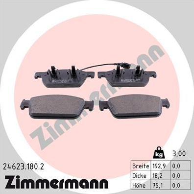 Zimmermann 24623.180.2 - Bremžu uzliku kompl., Disku bremzes ps1.lv