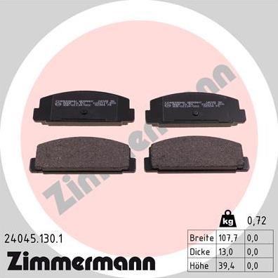 Zimmermann 24045.130.1 - Bremžu uzliku kompl., Disku bremzes ps1.lv