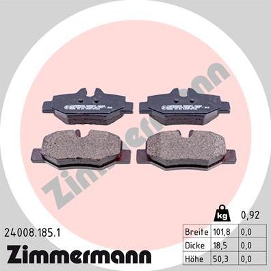 Zimmermann 24008.185.1 - Bremžu uzliku kompl., Disku bremzes ps1.lv