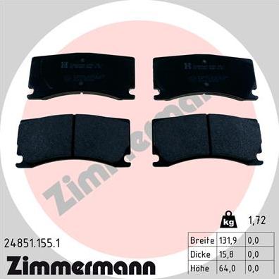 Zimmermann 24851.155.1 - Bremžu uzliku kompl., Disku bremzes ps1.lv