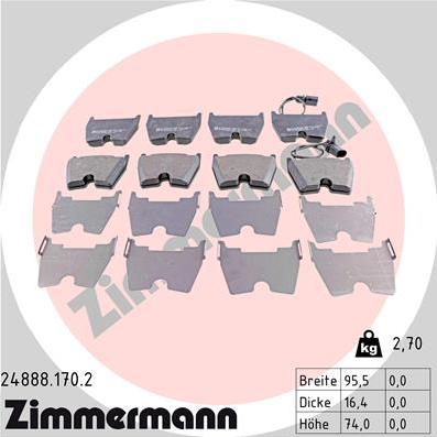 Zimmermann 24888.170.2 - Bremžu uzliku kompl., Disku bremzes ps1.lv