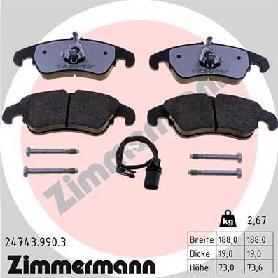 Zimmermann 24743.990.3 - Bremžu uzliku kompl., Disku bremzes ps1.lv