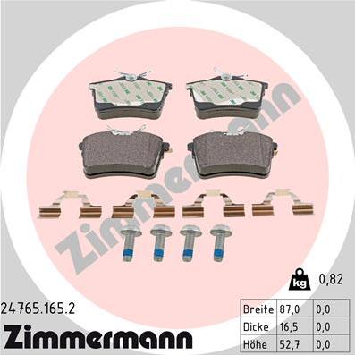 Zimmermann 24765.165.2 - Bremžu uzliku kompl., Disku bremzes ps1.lv