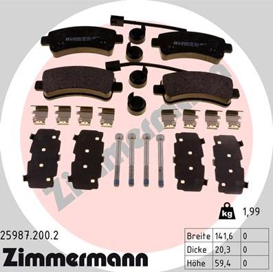 Zimmermann 25987.200.2 - Bremžu uzliku kompl., Disku bremzes ps1.lv