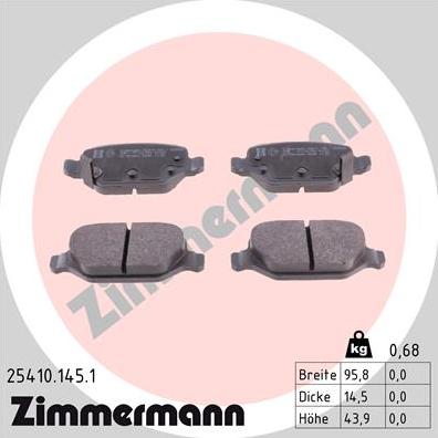 Zimmermann 25410.145.1 - Bremžu uzliku kompl., Disku bremzes ps1.lv