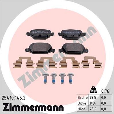 Zimmermann 25410.145.2 - Bremžu uzliku kompl., Disku bremzes ps1.lv