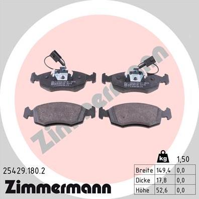 Zimmermann 25429.180.2 - Bremžu uzliku kompl., Disku bremzes ps1.lv