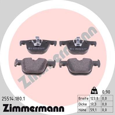 Zimmermann 25514.180.1 - Bremžu uzliku kompl., Disku bremzes ps1.lv