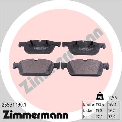 Zimmermann 25531.190.1 - Bremžu uzliku kompl., Disku bremzes ps1.lv