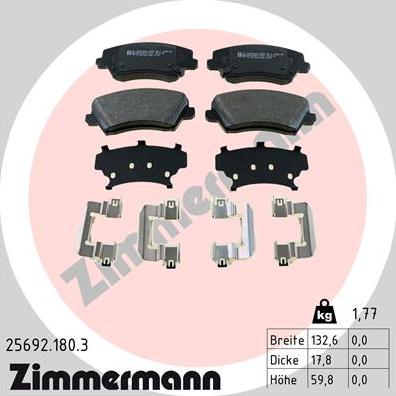 Zimmermann 25692.180.3 - Bremžu uzliku kompl., Disku bremzes ps1.lv