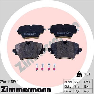 Zimmermann 25617.185.1 - Bremžu uzliku kompl., Disku bremzes ps1.lv