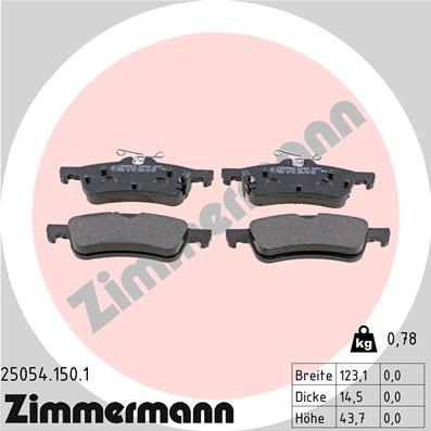 Zimmermann 25054.150.1 - Bremžu uzliku kompl., Disku bremzes ps1.lv