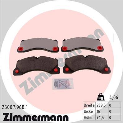 Zimmermann 25007.968.1 - Bremžu uzliku kompl., Disku bremzes ps1.lv