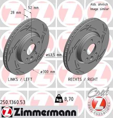 Zimmermann 250.1360.53 - Bremžu diski ps1.lv