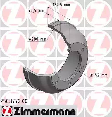 Zimmermann 250.1772.00 - Bremžu trumulis ps1.lv