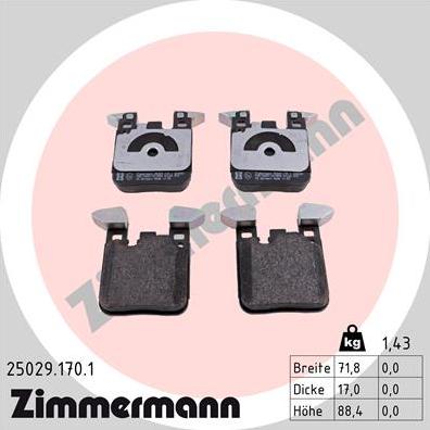 Zimmermann 25029.170.1 - Bremžu uzliku kompl., Disku bremzes ps1.lv