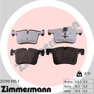 Zimmermann 25199.995.1 - Bremžu uzliku kompl., Disku bremzes ps1.lv