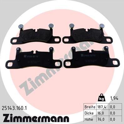 Zimmermann 25143.160.1 - Bremžu uzliku kompl., Disku bremzes ps1.lv