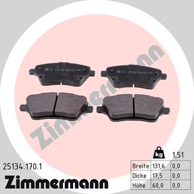 Zimmermann 25134.170.1 - Bremžu uzliku kompl., Disku bremzes ps1.lv