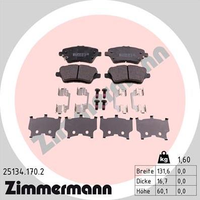 Zimmermann 25134.170.2 - Bremžu uzliku kompl., Disku bremzes ps1.lv