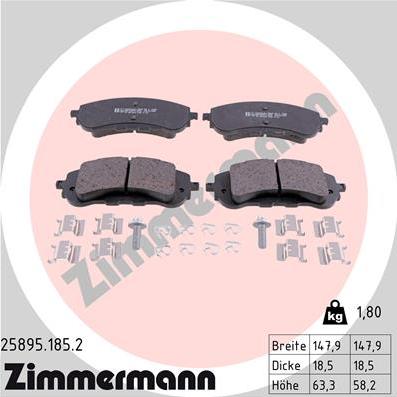 Zimmermann 25895.185.2 - Bremžu uzliku kompl., Disku bremzes ps1.lv