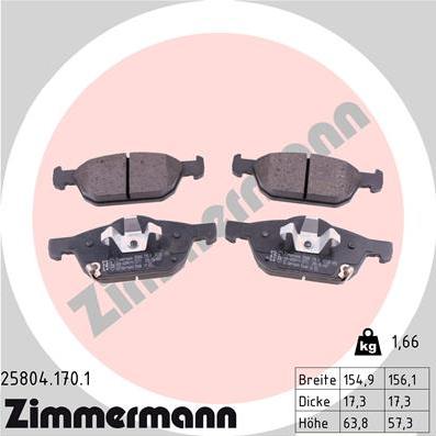 Zimmermann 25804.170.1 - Bremžu uzliku kompl., Disku bremzes ps1.lv