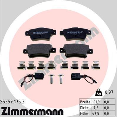 Zimmermann 25357.175.3 - Bremžu uzliku kompl., Disku bremzes ps1.lv