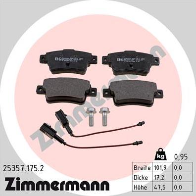 Zimmermann 25357.175.2 - Bremžu uzliku kompl., Disku bremzes ps1.lv