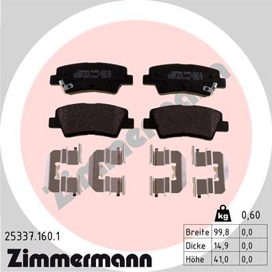 Zimmermann 25337.160.1 - Bremžu uzliku kompl., Disku bremzes ps1.lv