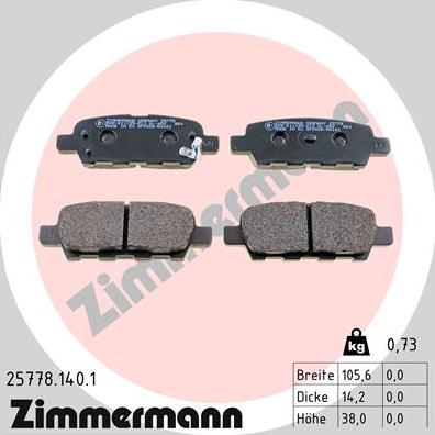 Zimmermann 25778.140.1 - Bremžu uzliku kompl., Disku bremzes ps1.lv