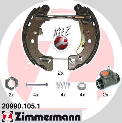 Zimmermann 20990.105.1 - Bremžu loku komplekts ps1.lv