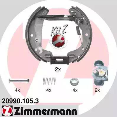 Zimmermann 20990.105.3 - Bremžu loku komplekts ps1.lv