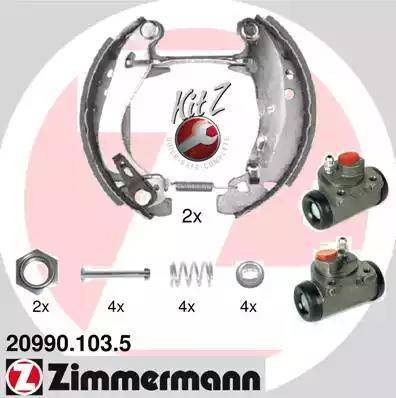 Zimmermann 20990.103.5 - Bremžu loku komplekts ps1.lv