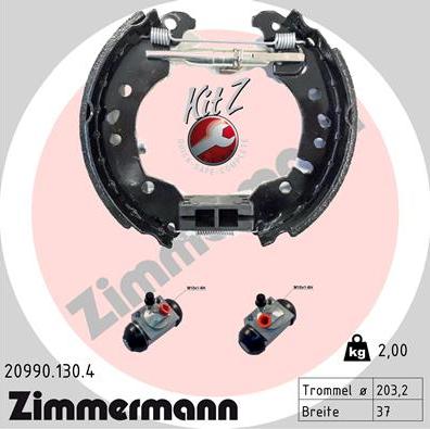 Zimmermann 20990.130.4 - Bremžu loku komplekts ps1.lv