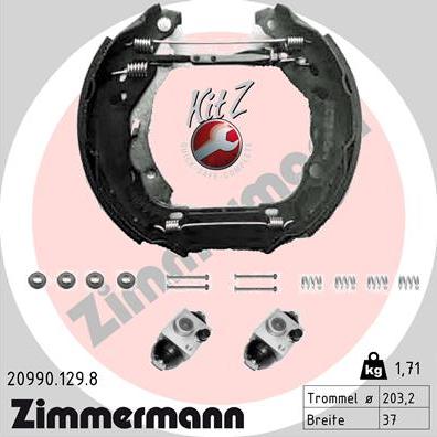 Zimmermann 20990.129.8 - Bremžu loku komplekts ps1.lv