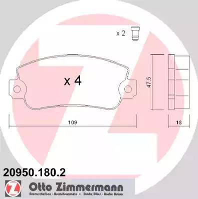 Zimmermann 20950.180.2 - Bremžu uzliku kompl., Disku bremzes ps1.lv