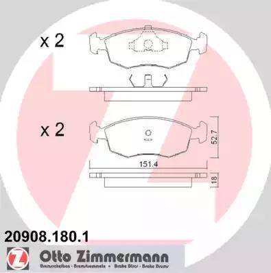 Zimmermann 20908.180.1 - Bremžu uzliku kompl., Disku bremzes ps1.lv