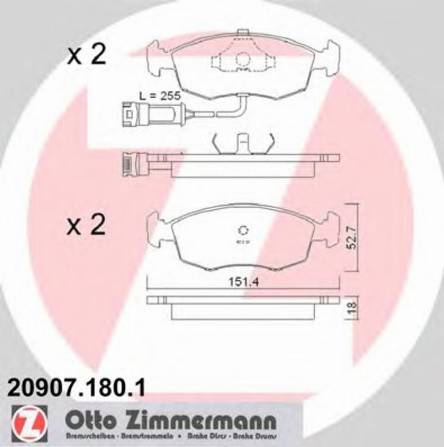 Zimmermann 209071801 - Bremžu uzliku kompl., Disku bremzes ps1.lv