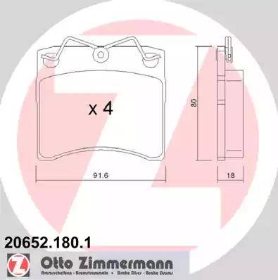 Zimmermann 20652.180.1 - Bremžu uzliku kompl., Disku bremzes ps1.lv