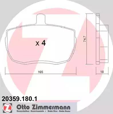 Zimmermann 20359.180.1 - Bremžu uzliku kompl., Disku bremzes ps1.lv