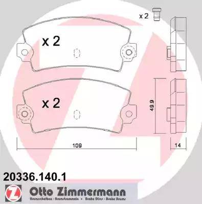 Zimmermann 20336.140.1 - Bremžu uzliku kompl., Disku bremzes ps1.lv